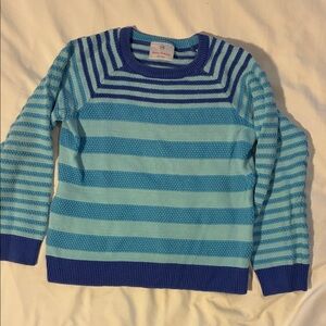 Hanna Andersson Blue Striped Crewneck Sweater